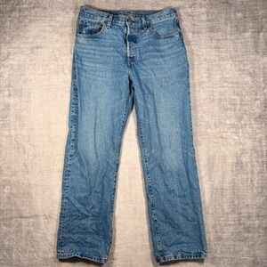 Levi's Jeans Mens 31x30 Blue Denim Premium Button Fly Original 501 Straight Leg